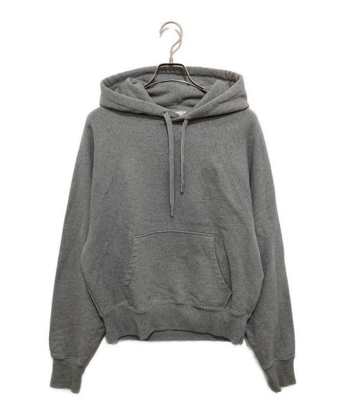 AMI Alexandre Mattiussi（アミアレクサンドルマテュッシ）AMI Alexandre Mattiussi (アミアレクサンドルマテュッシ) ハートロゴパーカー　FOODIE　USW202.747 グレー サイズ:Sの古着・服飾アイテム