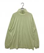 AURALEEオーラリー）の古着「LUSTER PLAITING HI NECK L/S TEE」｜グリーン