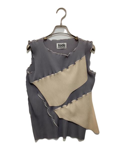 todo kotohayokozawa（トゥードゥー コトハヨコザワ）todo kotohayokozawa (トゥードゥー コトハヨコザワ) ブラウス グレー サイズ:不明の古着・服飾アイテム