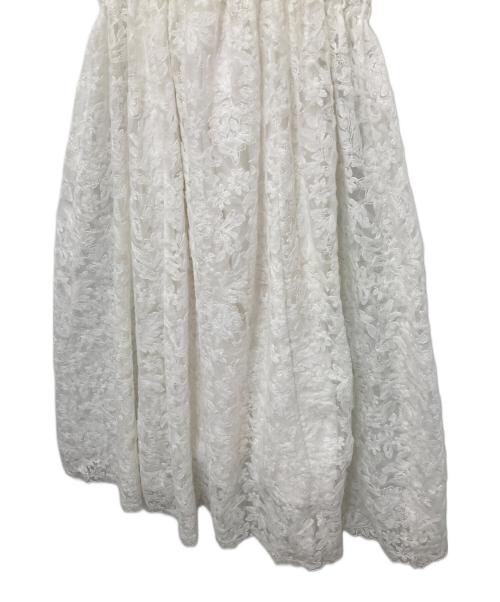 Ameri（アメリ）AMERI (アメリ) MEDI ADJUST SHELLY GATHER DRESS ホワイト サイズ:Sの古着・服飾アイテム