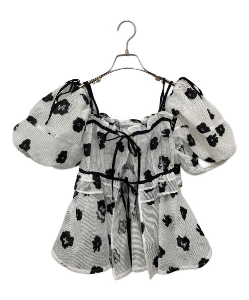 MAISON SPECIAL（メゾンスペシャル）MAISON SPECIAL (メゾンスペシャル) Sheer Fabric Floral Pattern Multiway Tops ホワイト サイズ:FREEの古着・服飾アイテム