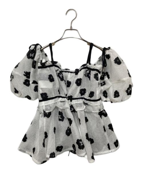 MAISON SPECIAL（メゾンスペシャル）MAISON SPECIAL (メゾンスペシャル) Sheer Fabric Floral Pattern Multiway Tops ホワイト サイズ:FREEの古着・服飾アイテム