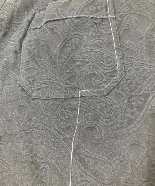 s'yte（サイト）s'yte (サイト) PAISLEY PATTERN JACQUARD CUT-OUT DESIGN TASSEL STRING 2-TUCK PANTS ブラック サイズ:3の古着・服飾アイテム
