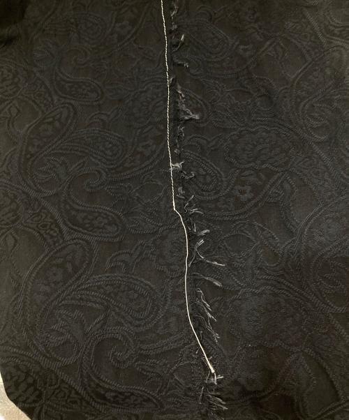 s'yte（サイト）s'yte (サイト) PAISLEY PATTERN JACQUARD CUT-OUT DESIGN TASSEL STRING 2-TUCK PANTS ブラック サイズ:3の古着・服飾アイテム