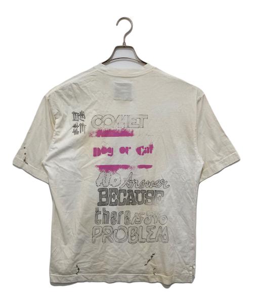 Maison MIHARA YASUHIRO（メゾン ミハラ ヤスヒロ）Maison MIHARA YASUHIRO (メゾン ミハラ ヤスヒロ) Distressed Graffiti Tee ホワイト サイズ:44の古着・服飾アイテム