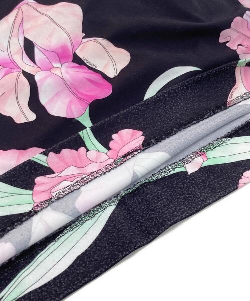 LEONARD PARIS（レオナール パリ）LEONARD PARIS (レオナール パリ) 花柄ワンピース フラワージャージーワンピース 0490909 ブラック サイズ:38の古着・服飾アイテム