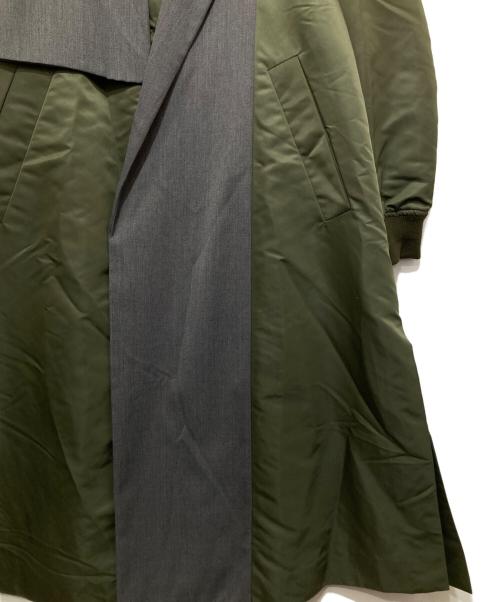ENFOLD（エンフォルド）ENFOLD (エンフォルド) ナイロンツイル ミックスファブリックコート　300DA230-0730 グリーン サイズ:SIZE 36の古着・服飾アイテム