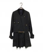 LOUIS VUITTONルイ ヴィトン）の古着「Biker Detail Silk Dress」｜ブラック