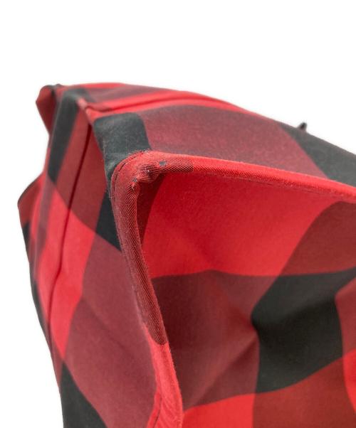 Christian Dior（クリスチャン ディオール）Christian Dior (クリスチャン ディオール) チェックトートバッグ レッドの古着・服飾アイテム