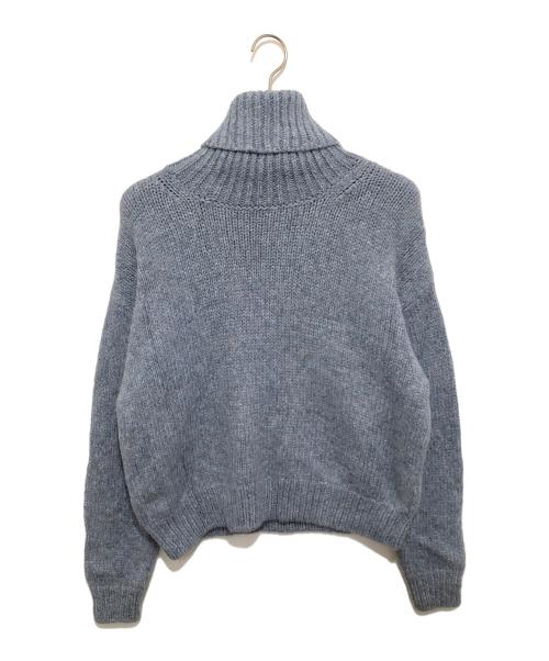 CELINE（セリーヌ）CELINE (セリーヌ) トリオンフアルパカ混 タートルネックセーター 2A89S234P ブルー サイズ:Sの古着・服飾アイテム