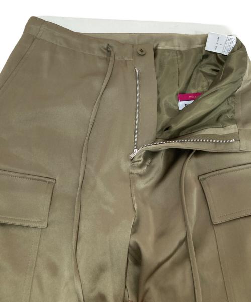 mikomori（ミコモリ）mikomori (ミコモリ) THIRD MAGAZINE (サードマガジン) サテンカーゴパンツ オリーブ サイズ:9の古着・服飾アイテム