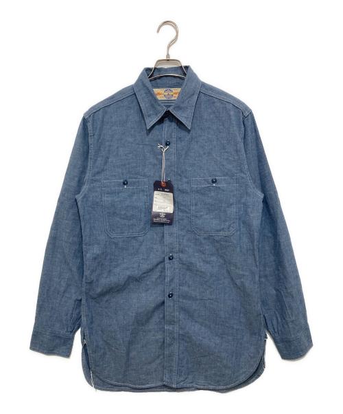 THE REAL McCOY'S（ザ・リアルマッコイズ）THE REAL McCOY'S (ザ・リアルマッコイズ) U.S. NAVY CHAMBRAY SHIRT L/S スカイブルー サイズ:15の古着・服飾アイテム