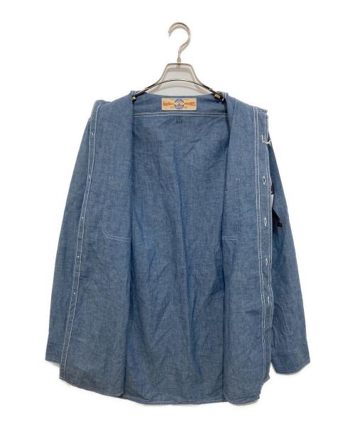 THE REAL McCOY'S（ザ・リアルマッコイズ）THE REAL McCOY'S (ザ・リアルマッコイズ) U.S. NAVY CHAMBRAY SHIRT L/S スカイブルー サイズ:15の古着・服飾アイテム