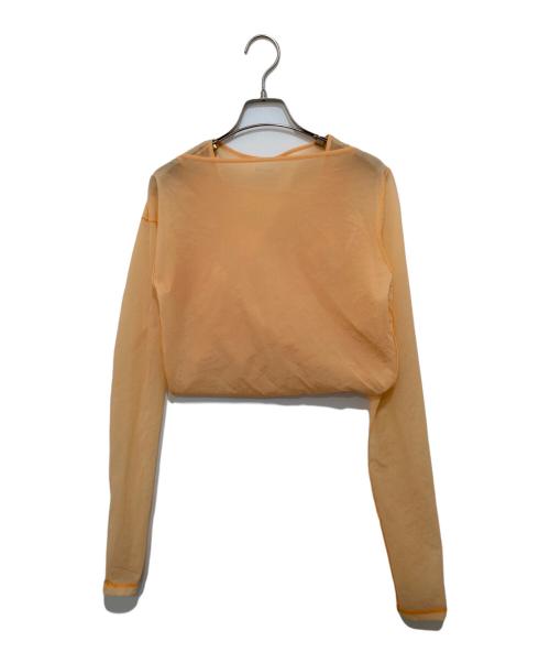 FUMIKA UCHIDA（フミカウチダ）FUMIKA UCHIDA (フミカウチダ) Stretch Taffeta/LAYERED CROPPED TOP オレンジ サイズ:34の古着・服飾アイテム