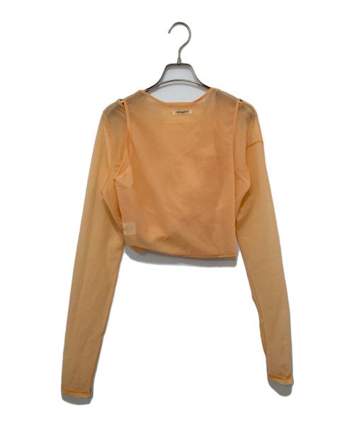 FUMIKA UCHIDA（フミカウチダ）FUMIKA UCHIDA (フミカウチダ) Stretch Taffeta/LAYERED CROPPED TOP オレンジ サイズ:34の古着・服飾アイテム