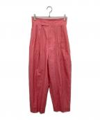 INSCRIREアンスクリア）の古着「リネンパンツ」｜ピンク