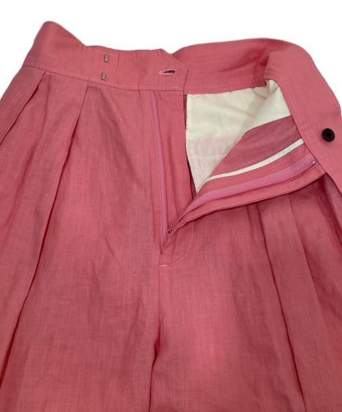 INSCRIRE（アンスクリア）INSCRIRE (アンスクリア) リネンパンツ ピンク サイズ:36の古着・服飾アイテム