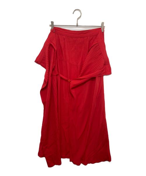 JANE SMITH（ジェーンスミス）JANE SMITH (ジェーンスミス) WRAP LONG SKIRT レッド サイズ:36の古着・服飾アイテム