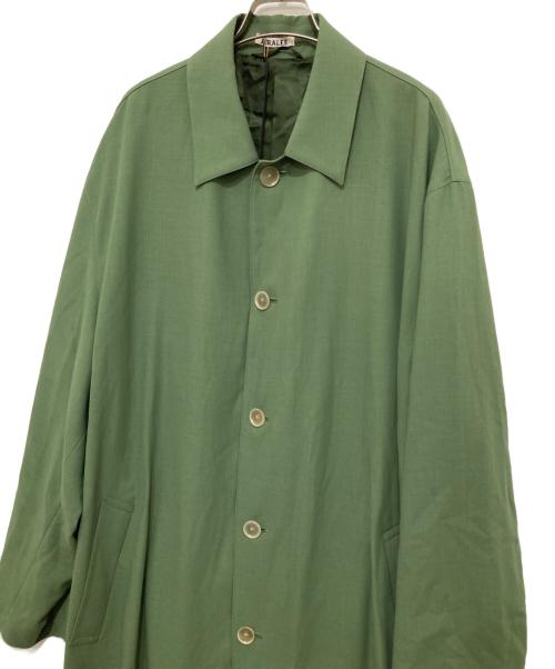 AURALEE（オーラリー）AURALEE (オーラリー) HARD Twist Wool TWILL Soutien Collar COAT グリーン サイズ:5の古着・服飾アイテム