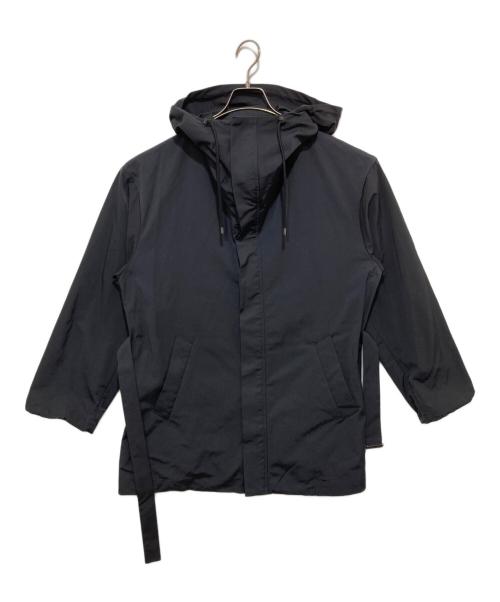 AURALEE（オーラリー）AURALEE (オーラリー) HIGH DENSITY COTTON POLYESTER CLOTH HOODED BLOUSON ブラックの古着・服飾アイテム