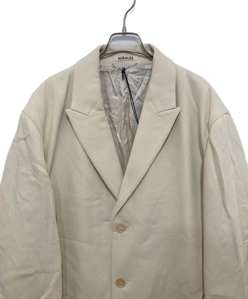 AURALEE（オーラリー）AURALEE DOUBLE CLOTH HIGH COUNT WOOL CHESTERFIELD COAT（ダブルスロスハイカウントウールチェスターフィールドコート）A24SC01RU / チェスターコート アイボリー サイズ:5の古着・服飾アイテム