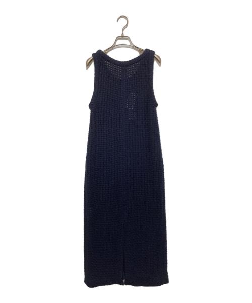 AURALEE（オーラリー）AURALEE (オーラリー) HOMESPUN SUMMER TWEED MESH DRESS ネイビーの古着・服飾アイテム