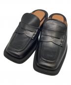 GANNIガニー）の古着「スクエアトゥローファー」｜ブラック