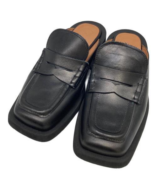 GANNI（ガニー）GANNI (ガニー) スクエアトゥローファー ブラック サイズ:36の古着・服飾アイテム