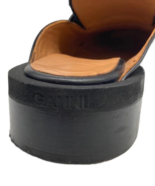 GANNI（ガニー）GANNI (ガニー) スクエアトゥローファー ブラック サイズ:36の古着・服飾アイテム