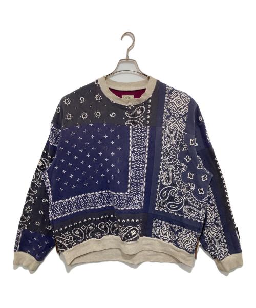 KAPITAL（キャピタル）KAPITAL (キャピタル) バンダナ柄 ビバークビッグスウェット ネイビー サイズ:1の古着・服飾アイテム