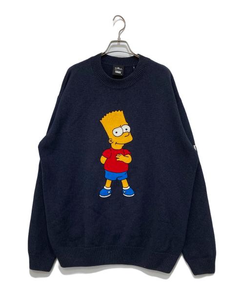 THE SIMPSONS(ザ シンプソンズ)（ザ シンプソンズ）THE SIMPSONS(ザ シンプソンズ) (ザ シンプソンズ) KITH(キス) (キス) コラボコットンニット ネイビー サイズ:Lの古着・服飾アイテム