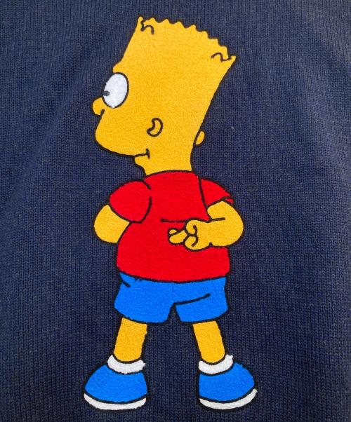 THE SIMPSONS(ザ シンプソンズ)（ザ シンプソンズ）THE SIMPSONS(ザ シンプソンズ) (ザ シンプソンズ) KITH(キス) (キス) コラボコットンニット ネイビー サイズ:Lの古着・服飾アイテム