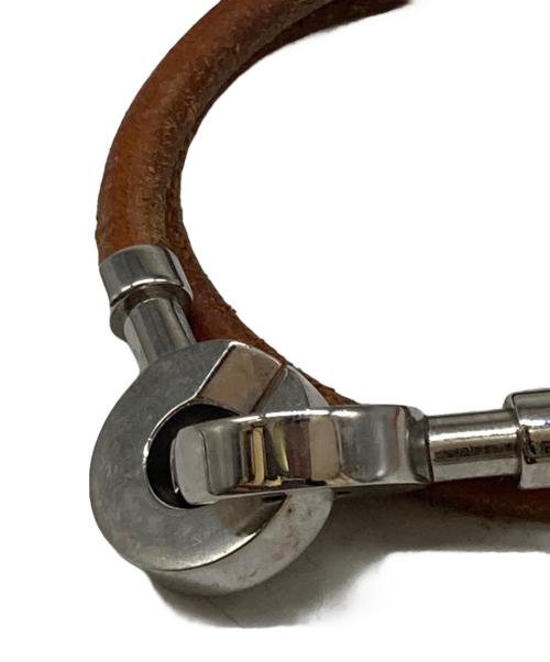 HERMES（エルメス）HERMES (エルメス) キテ/レザー2連ブレスレット ベージュの古着・服飾アイテム