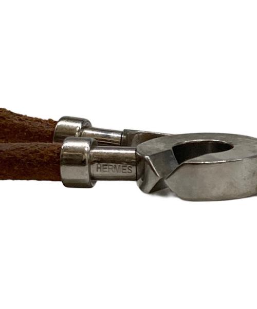 HERMES（エルメス）HERMES (エルメス) キテ/レザー2連ブレスレット ベージュの古着・服飾アイテム