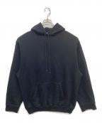 BALENCIAGAバレンシアガ）の古着「フードロゴプリントスウェットプルオーバーパーカー」｜ブラック