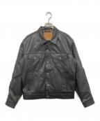 LEVI'Sリーバイス）の古着「LEATHER TRUCKER JACKET」｜ブラック