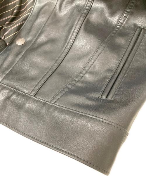 LEVI'S（リーバイス）LEVI'S (リーバイス) LEATHER TRUCKER JACKET ブラック サイズ:Mの古着・服飾アイテム