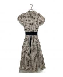 OBLI（オブリ）の古着「バイカラードットワンピース」｜ホワイト