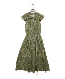 OBLI（オブリ）の古着「シフォンフラワーワンピース」｜イエロー