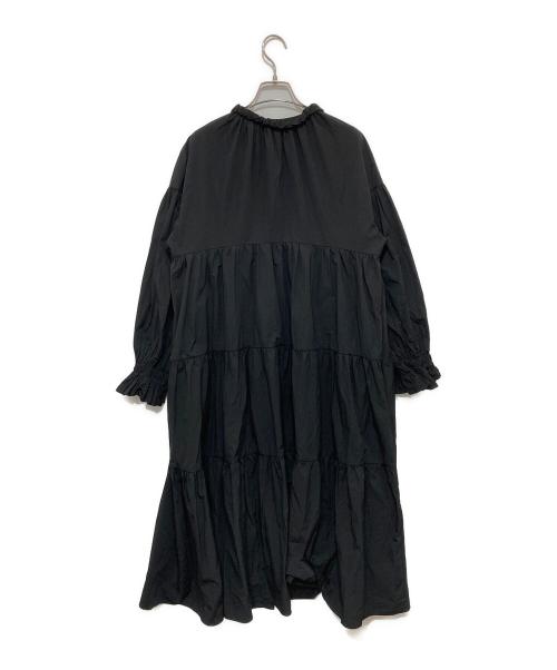 machatt（マチャット）machatt (マチャット) リボンバックティアードドレスワンピース ブラック サイズ:Fの古着・服飾アイテム