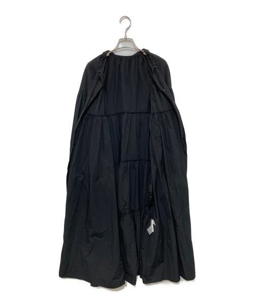 machatt（マチャット）machatt (マチャット) リボンバックティアードドレスワンピース ブラック サイズ:Fの古着・服飾アイテム