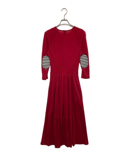 BORDERS at BALCONY（ボーダーズアットバルコニー）BORDERS at BALCONY (ボーダーズアットバルコニー) JERSEY MAXI DRESS(ジャージーマキシドレス) ワンピース　B D1821-2K-06 レッド サイズ:36の古着・服飾アイテム
