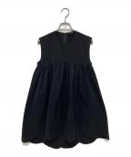 YOKO CHANヨーコチャン）の古着「ヘムスカラップブラウス」｜ブラック