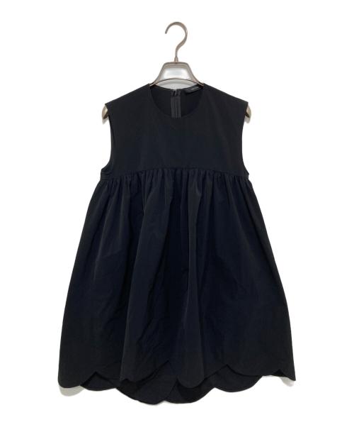 YOKO CHAN（ヨーコチャン）YOKO CHAN (ヨーコチャン) ヘムスカラップブラウス ブラック サイズ:36の古着・服飾アイテム