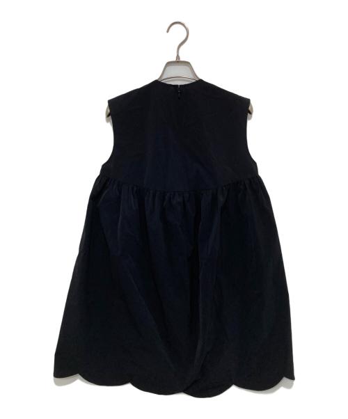 YOKO CHAN（ヨーコチャン）YOKO CHAN (ヨーコチャン) ヘムスカラップブラウス ブラック サイズ:36の古着・服飾アイテム