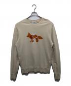 maison kitsuneメゾンキツネ）の古着「FOX CAFE KITSUNE CLASSIC SWEATSHIRT」｜ベージュ