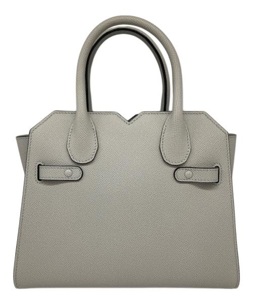 Valextra（ヴァレクストラ）Valextra (ヴァレクストラ) 2WAY バッグ ハンドバッグ ミラノバッグ ミニ グレーの古着・服飾アイテム