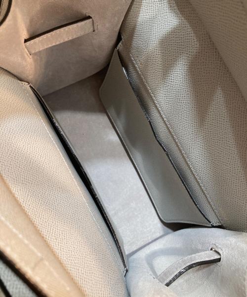 Valextra（ヴァレクストラ）Valextra (ヴァレクストラ) 2WAY バッグ ハンドバッグ ミラノバッグ ミニ グレーの古着・服飾アイテム