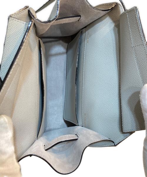 Valextra（ヴァレクストラ）Valextra (ヴァレクストラ) 2WAY バッグ ハンドバッグ ミラノバッグ ミニ グレーの古着・服飾アイテム