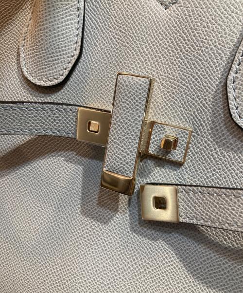 Valextra（ヴァレクストラ）Valextra (ヴァレクストラ) 2WAY バッグ ハンドバッグ ミラノバッグ ミニ グレーの古着・服飾アイテム